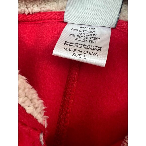 NHL Chicago Blackhawks Hoodie Jacket Women's Large L Full Zip Sweatshirt Sherpa - Picture 2 of 5